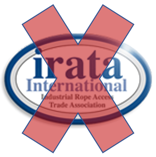 An IRATA logo not featuring the membership number
